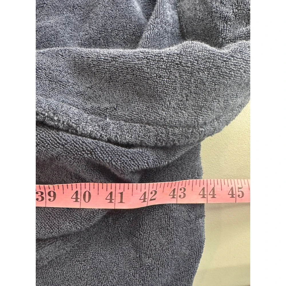 L.L. Bean Robe Mens XL Navy Blue EUC Terry Cloth Cotton Shawl Collar Belted